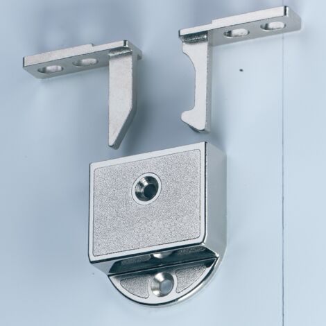 Hettich Möbel-Automatiktürriegel, 48259, Metall, vernickelt