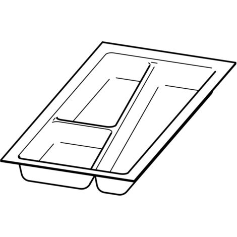 Hettich Möbel-Besteckeinsatz,  OrgaTray 740,  9302706,  L450mm,  KB300mm,  silber