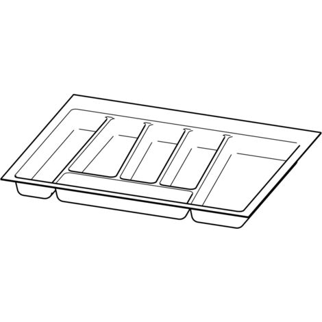 Hettich Möbel-Besteckeinsatz,  OrgaTray 740,  9302710,  L450mm,  KB600mm,  silber