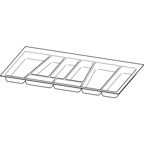 Hettich Möbel-Besteckeinsatz,  OrgaTray 740,  9302711,  L450mm,  KB800mm,  silber