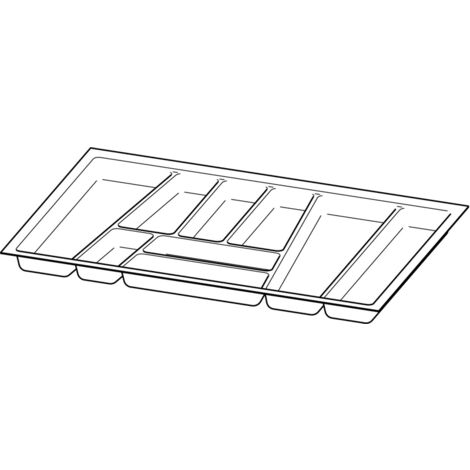 Hettich Möbel-Besteckeinsatz,  OrgaTray 740,  9302729,  L550mm,  KB800mm,  silber
