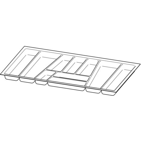 Hettich Möbel-Besteckeinsatz,  OrgaTray 740,  9302730,  L550mm,  KB900mm,  silber