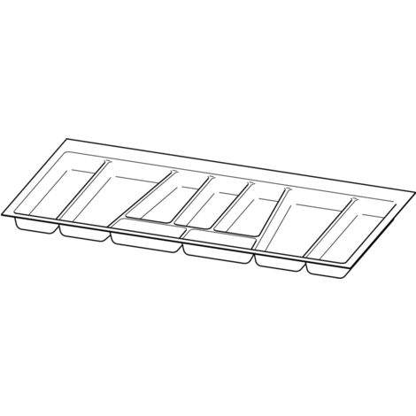 Hettich Möbel-Besteckeinsatz,  OrgaTray 740,  9302739,  L450mm,  KB900mm,  weiss