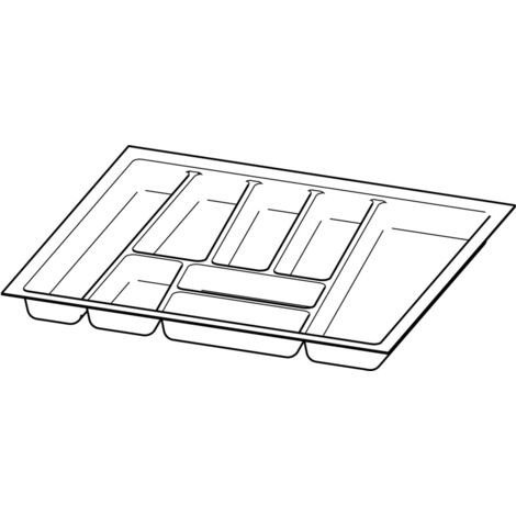 Hettich Möbel-Besteckeinsatz,  OrgaTray 740,  9302746,  L500mm,  KB600mm,  weiss