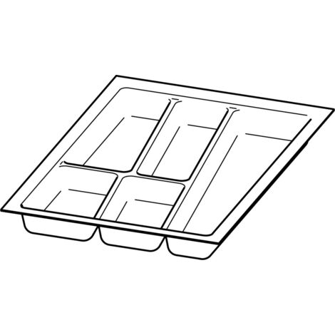 Hettich Möbel-Besteckeinsatz,  OrgaTray 740,  9302752,  L550mm,  KB350mm,  weiss