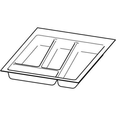 Hettich Möbel-Besteckeinsatz,  OrgaTray 740,  9302761,  L450mm,  KB350mm,  anthrazit