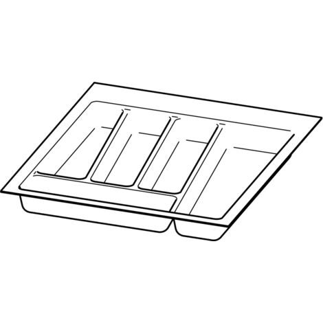 Hettich Möbel-Besteckeinsatz,  OrgaTray 740,  9302763,  L450mm,  KB500mm,  anthrazit