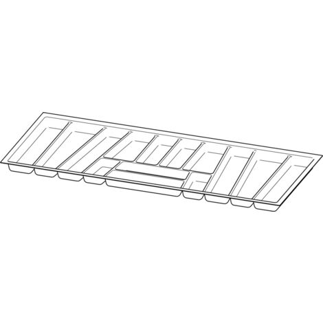 Hettich Möbel-Besteckeinsatz,  OrgaTray 740,  9302777,  L500mm,  KB1200mm,  anthrazit
