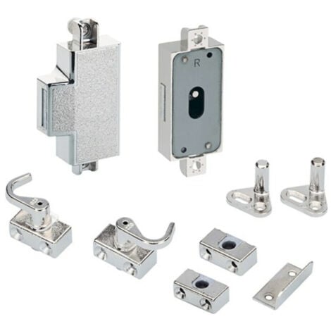 FP Hettich Möbel-Drehstangenschloss 72214,D15 Metall,vernickelt