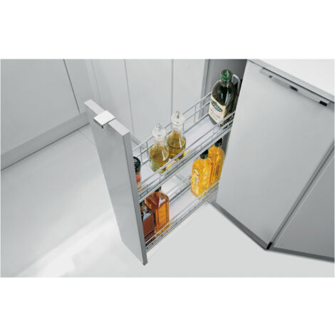Hettich Möbel-Frontauszugset Cargo IQ plus 150 9077588, Korpusb. 150mm, silber