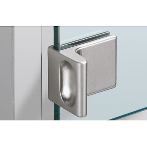 Hettich Möbel-Glastürgriff,  für Glastürscharnier,  25314,  Zinkdruckguss matt vernickelt