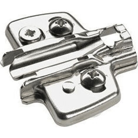 Hettich Möbel-Kreuzmontageplatte, Distanz 0mm, Sensys 8099,  9071680,  vernickelt