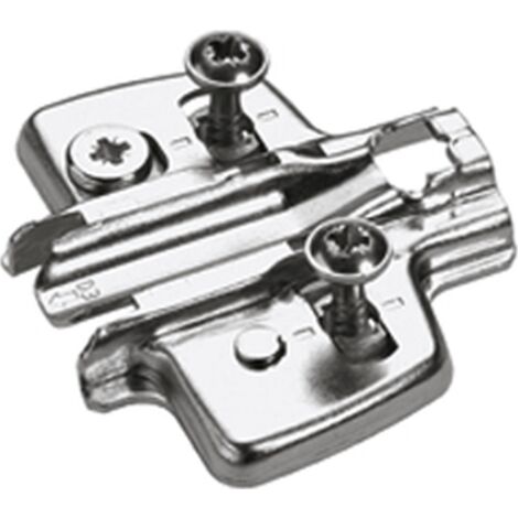 Hettich Möbel-Kreuzmontageplatte, Distanz 5mm, Sensys 8099,  9071663,  vernickelt