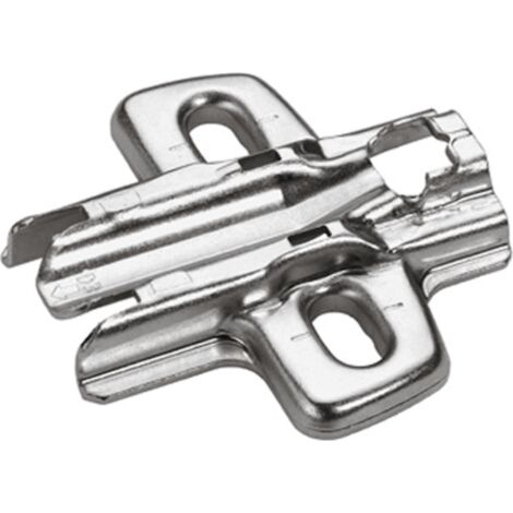 Hettich Möbel-Kreuzmontageplatte,  Distanz 8mm,  Sensys 8099,  9075009,  vernickelt