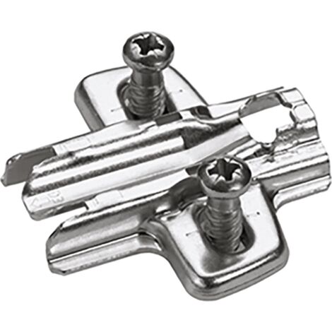 Hettich Möbel-Kreuzmontageplatte,  Distanz 8mm,  Sensys 8099,  9075059,  vernickelt