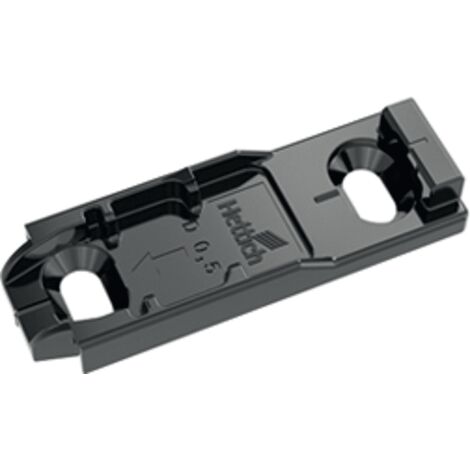 Hettich Möbel-Linear-Montageplatte, Distanz 0,5mm,  System 8099,  9091815, ZDG obsidianschw.