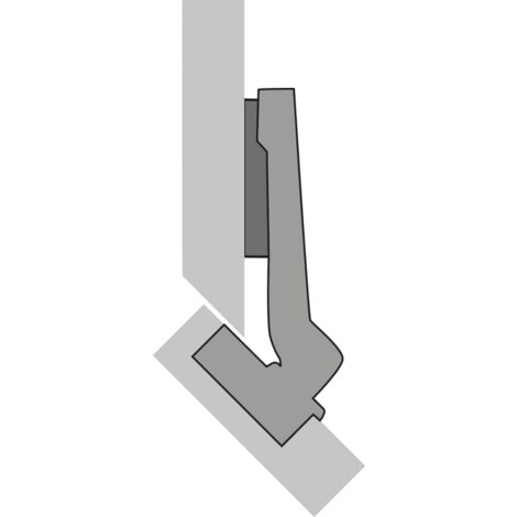 Hettich Möbel-Topfscharnier,  Intermat 9936,  77700,  95°,  Kröpf. 6mm,  ZDG silber vern.