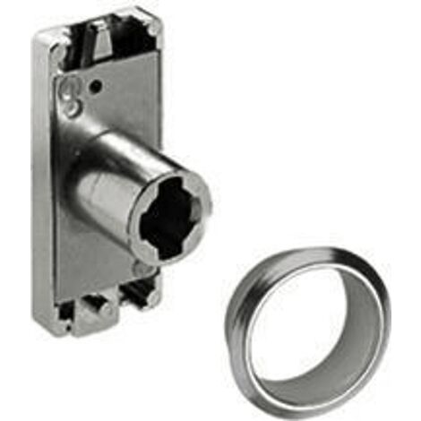Hettich Möbel- Zylinderschubstangenschloss,  Prestige 2000 9133922,  Metall vernickelt