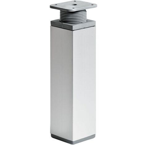 Hettich Möbelfuß 4,0 x 15 - 16,8 cm Aluminium-Optik - 1 Stück Möbelbeschläge