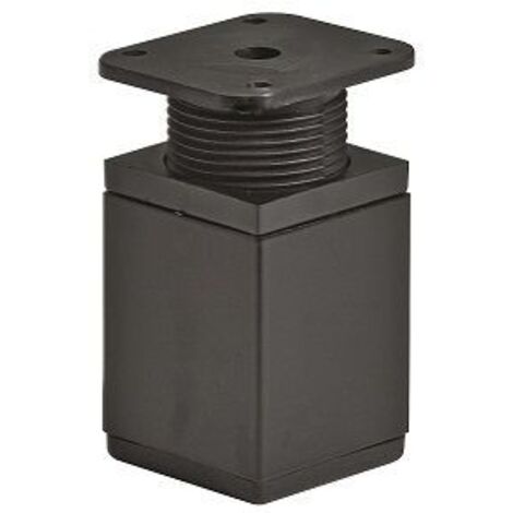Hettich Möbelfuß 4,0 x 6,0 - 7,5 cm Stahl schwarz - 1 Stück Möbelfuß