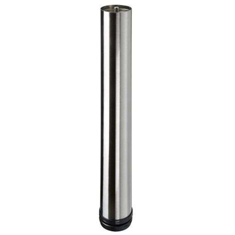 Hettich Möbelfuß 6,0 x 40 - 43 cm Edelstahl-Optik - 1 Stück Möbelfuß