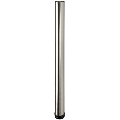 Hettich Möbelfuß 6,0 x 70 -73 cm Edelstahl-Optik - 1 Stück Möbelfuß