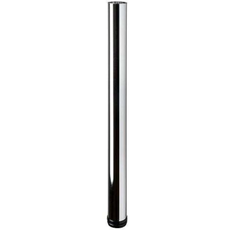Hettich Möbelfuß 6,0 x 70 - 73 cm Stahl verchromt - 1 Stück Möbelfuß