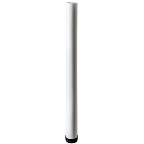 Hettich Möbelfuß 6,0 x 70 - 73 cm Stahl weiß - 1 Stück Möbelfuß