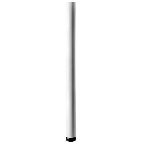 Hettich Möbelfuß 6,0 x 84 - 87 cm Stahl weiß - 1 Stück Möbelfuß
