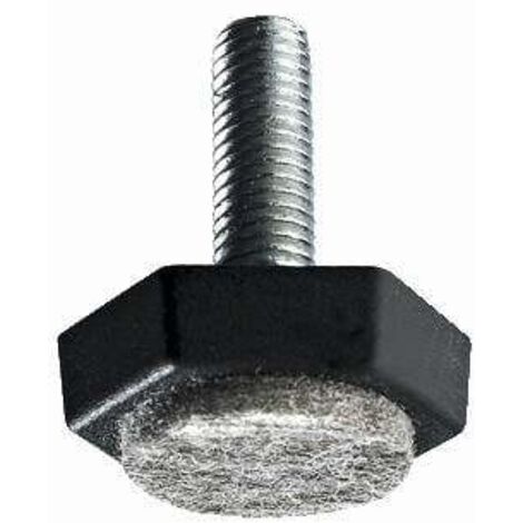 Hettich Möbelfuß mit Filz M8 x 23 mm Stahl/Kunststoff/Filz, 2 Stück Möbelbeschläge