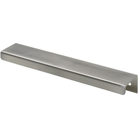 Hettich Möbelgriff Aluminium Edelstahl Optik 12,5 x 180 x 35 mm -1 Stück Filzgleiter & Möbelgriffe