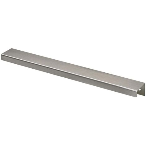 Hettich Möbelgriff Aluminium Edelstahl Optik 12,5 x 280 x 35 mm - 1 Stück Möbelgriffe