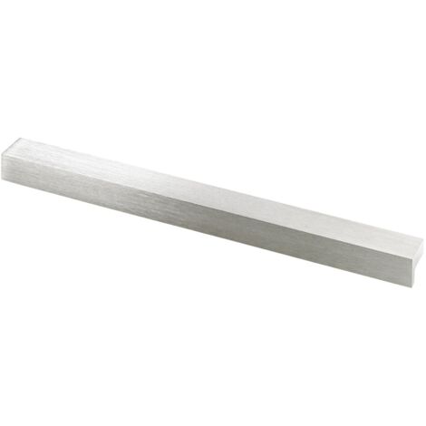 Hettich Möbelgriff Aluminium Edelstahl Optik 13 x 175 x 15 mm - 1 Stück Filzgleiter & Möbelgriffe