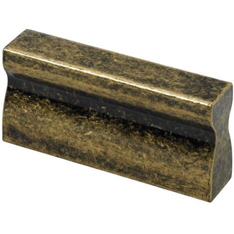 Hettich Möbelgriff Aluminium vermessingt bronze 10 x 46 x 23 - 1 Stück Filzgleiter & Möbelgriffe
