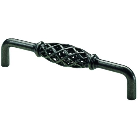 Hettich Möbelgriff  brüniert silber 20 x 136 x 35 mm - 1 Stück Möbelgriffe