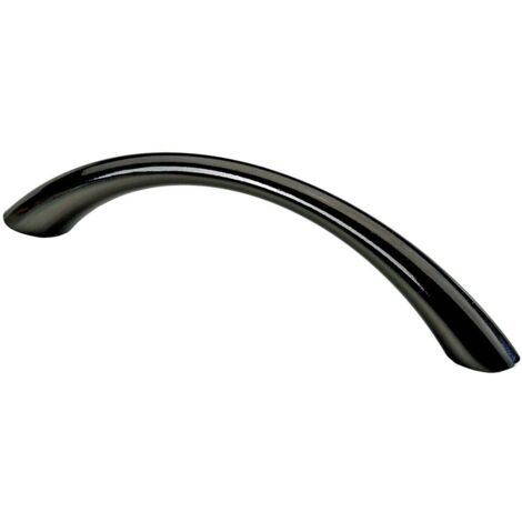 Hettich Möbelgriff  verchromt schwarz 10 x 112,5 x 26,5 mm - 1 Stück Möbelgriffe