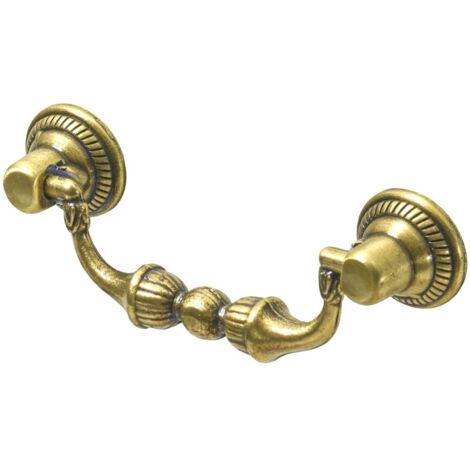 Hettich Möbelgriff Zinkdruckguss gold 30,0 x 85,0 x 15,0 mm - 1 Stück Möbelgriff