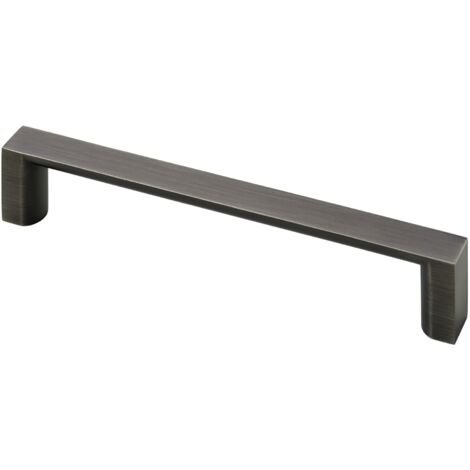 Hettich Möbelgriff Zinkdruckguss schwarz 12,0 x 137,5 x 26,5 mm - 1 Stück Filzgleiter & Möbelgriffe
