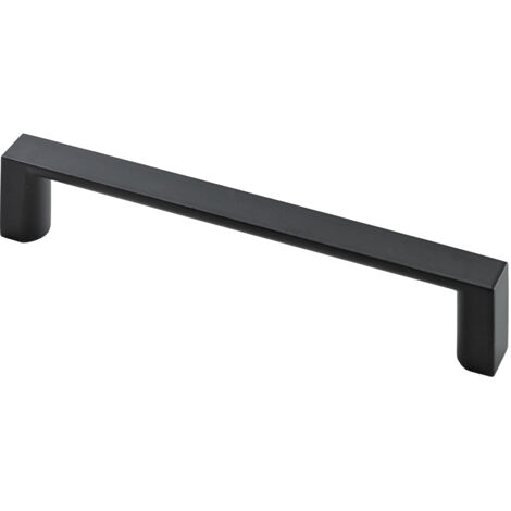 Hettich Möbelgriff Zinkdruckguss schwarz 137,5 x 12,0 x 26,5 mm - 1 Stück Möbelgriffe