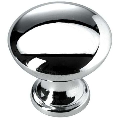Hettich Möbelknopf Aluminium verchromt Ø 30,0 mm - 1 Stück Möbelknopf