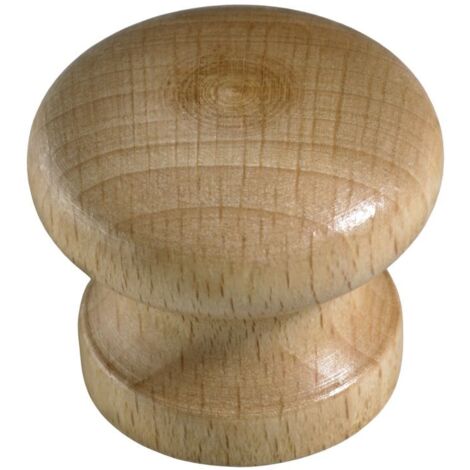 Hettich Möbelknopf Buche lackiert Ø 35,0 x 29,0 mm - 1 Stück Möbelbeschläge