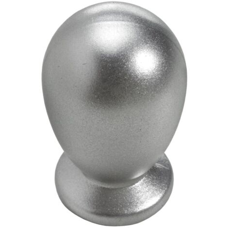 Hettich Möbelknopf Kunststoff Aluminium-Optik Ø 15,0 mm - 1 Stück Möbelknopf