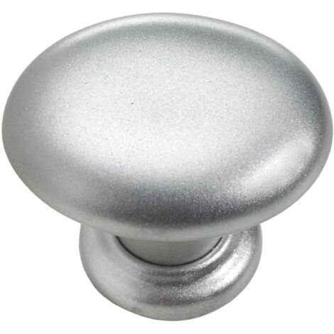 Hettich Möbelknopf Kunststoff Aluminium-Optik Ø 33,0 mm - 1 Stück Möbelknopf