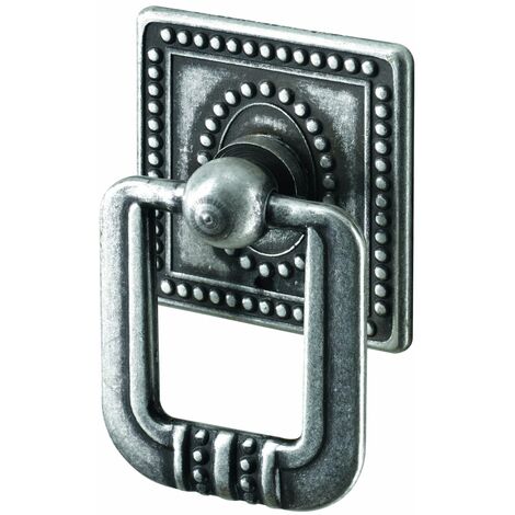 Hettich Möbelknopf Messing silber 35,0 x 33,0 mm - 1 Stück Möbelknopf