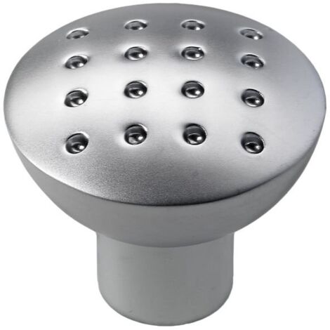 Hettich Möbelknopf Zinkdruckguss Aluminium-Optik Ø 28,0 mm - 1 Stück Möbelknöpfe