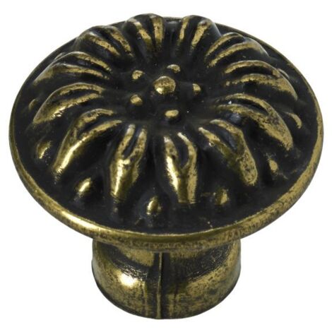 Hettich Möbelknopf Zinkdruckguss antik gold Ø 27,0 mm - 1 Stück Möbelknöpfe