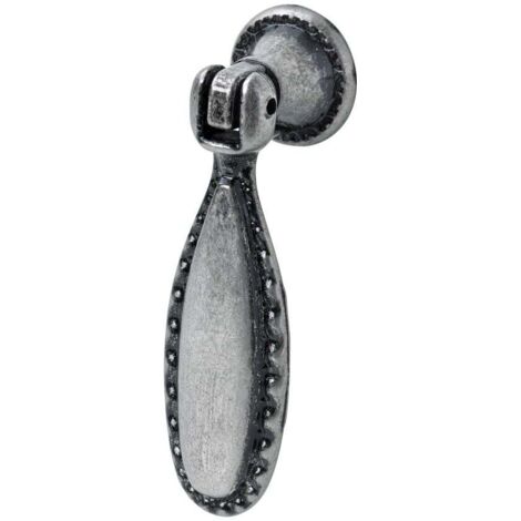 Hettich Möbelknopf Zinkdruckguss silber 60,0 x 18,5 mm - 1 Stück Möbelknopf
