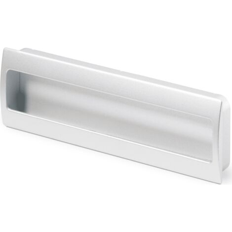 Hettich Muschelgriff Misnia 115127,  L 180 mm,  B 54 mm,  H 18.5 mm,  eckig,  aluminiumoptik