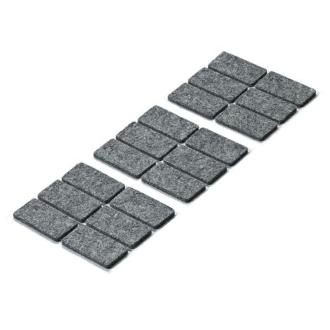Hettich Parkettgleiter grau 40 x 20 x 3.0 mm - 18 Stück Filzgleiter