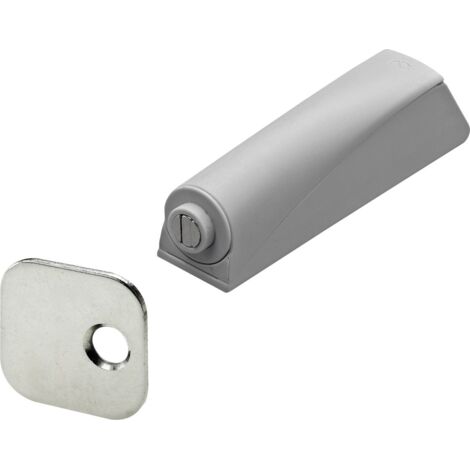 Hettich Push to open Türöffner mit Magnet grau grau, 2 Stück Möbelbeschläge